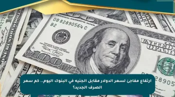 ارتفاع مفاجئ لسعر الدولار مقابل الجنيه في البنوك اليوم.. كم سعر الصرف الجديد؟